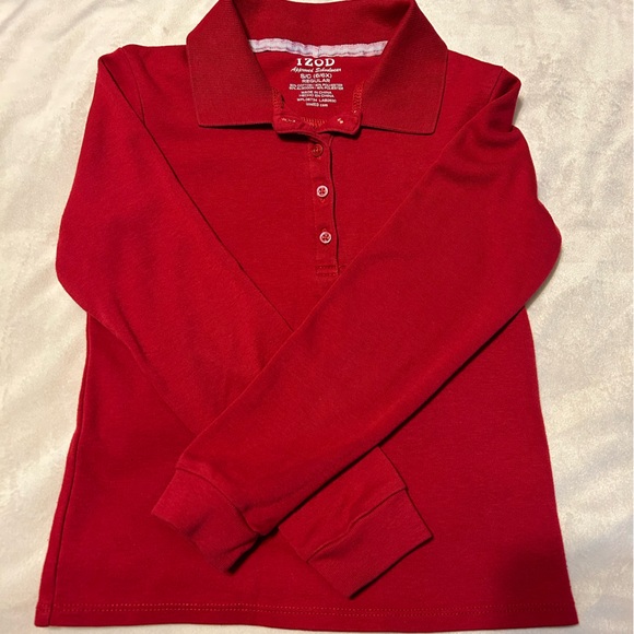 The Children's Place / IZOD Long Sleeve Uniform Pique Polo - Lot of 2 - Picture 2 of 7